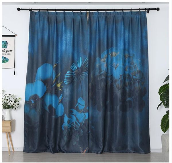 

customized blackout curtains bedroom living room 3d curtains soundproof windproof curtains