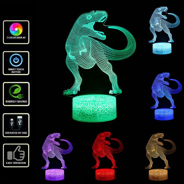 

3d children night lamp 7 led colors changing lighting table desk decoration bedroom lamp decoration led light gifts #ss
