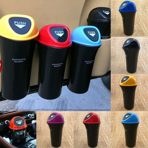 

mayitr 1pc car trash can organizer accessories auto door seat back portable garbage case holder tool