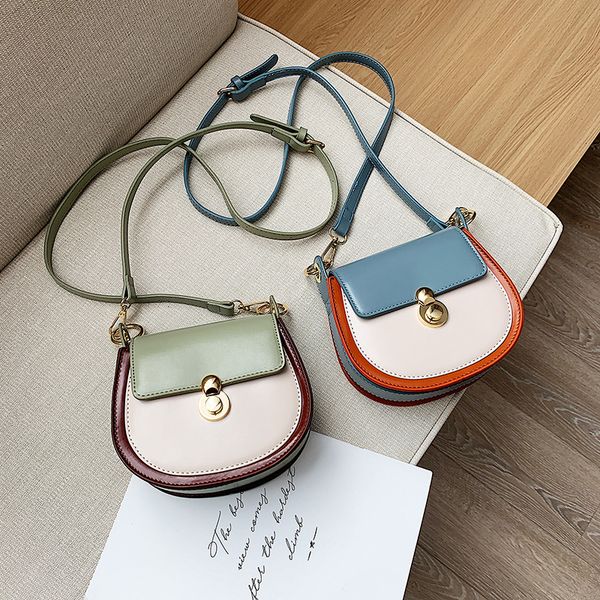 

small crossbody bags for women 2020 mini shoulder bag pu leather black lady handbag vintage thin straps hit color