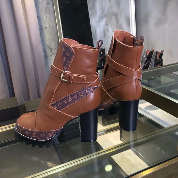 

fashion classic autumn and winter new women trend and exquisite womens boots high heels and genuine leather outdoors fashion martin boots, Black