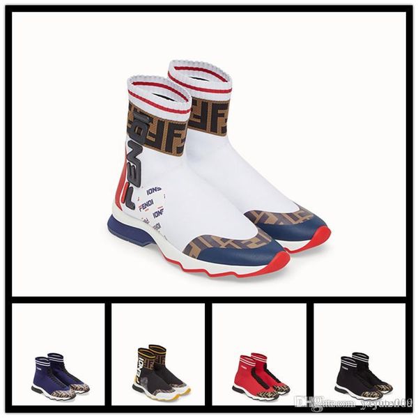 

speed trainer men women high sock shoes black blue red solid luxuries fashion boots trainers runner walking sneakers size 36-45