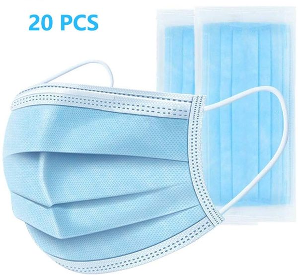 

dhl ship delivery immediately face masks with elastic sleep ear loop 3 ply breathable for blocking dust air pollution mask iic8