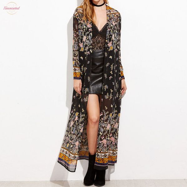 

женские топы женские блузки цветочные рубашки шифон boho женщин цветочные длинный кардиган шаль tops women casual vintage блузка blusas de, White