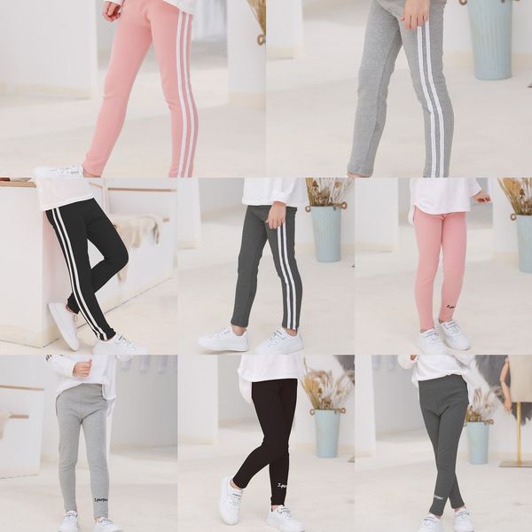 

girls leggings versatile baby autumn outside big and small tight trousers tight pants children pure cotton ankle-length pants girls, Blue