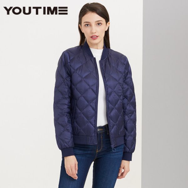 

womens down jackets female new diamond shape short paragraph original design fashion casual jacket 2019 winter new size xs, Black