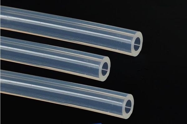 Mangueira de sílica gel transparente, tubulação de água, acessórios de bongos de vidro inodoro não-tóxico