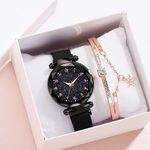 

starry sky women watches 2019 fashion ladies watches women's quartz wristwatch young girl wrist watch, Slivery;brown