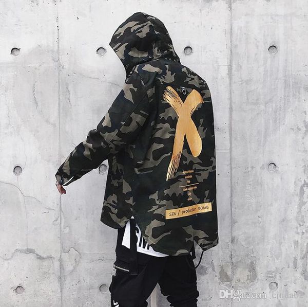

camouflage jacket men coats high street ribbon patchwork cotton men x print bomber coat autumn harajuku pilot flight jacket