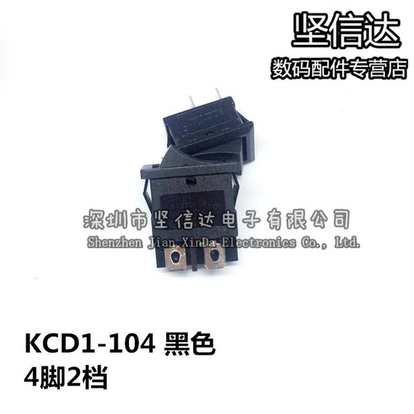 

rocker switch kcd1-104 black 4 feet 2nd gear lcd tv power switch copper foot silver contact