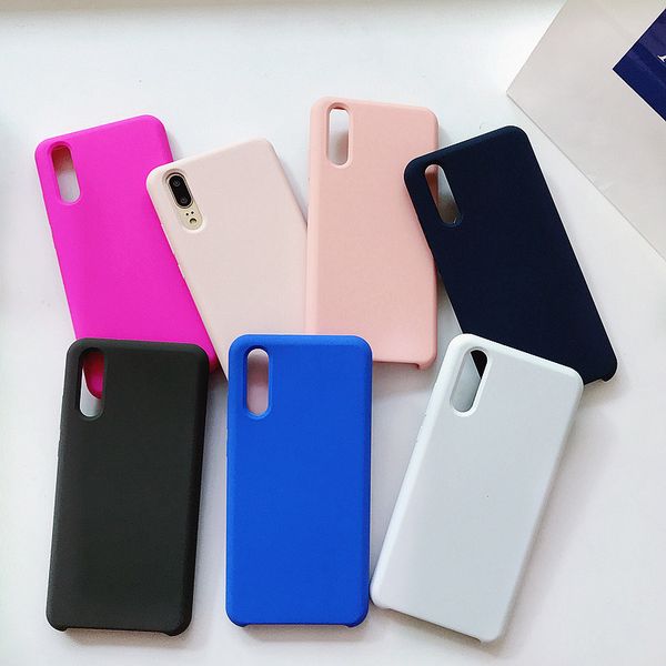 

p20 candy colors liquid silicone case for huawei p20 pro luxury slim shockproof matte skin soft-touch back cover for huawei p20