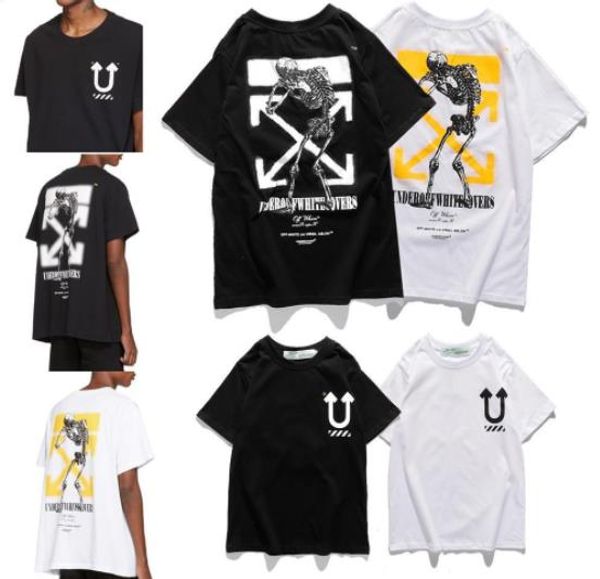 

designer mens t-shirt fashion summer skull print fashion joint high-quality t-shirt street trend couple short tee, White;black