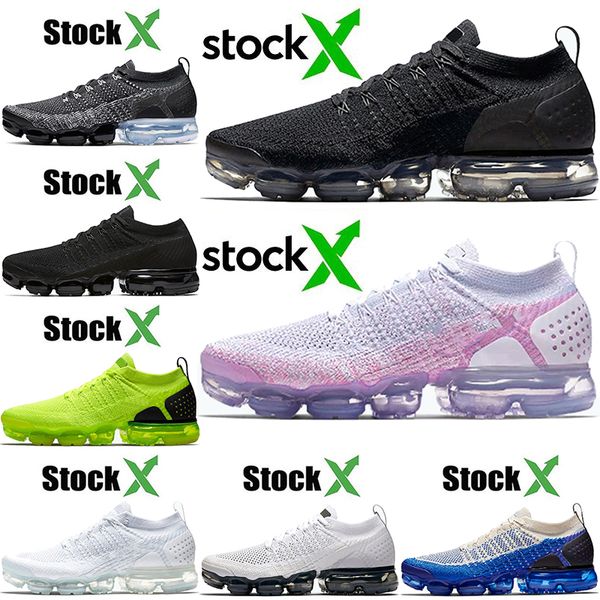 

new air fly 2,0 мужчины кроссовки черный белый символ розовый knit высокое качество volt серый символ женщины дизайнер гонки синий кроссовки