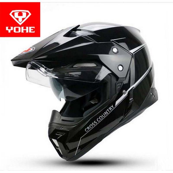 

2017 new yohe motocross motorcycle helmet cross-country dual-use dual-lens motorbike helmets off road motor racing helmet yh628a