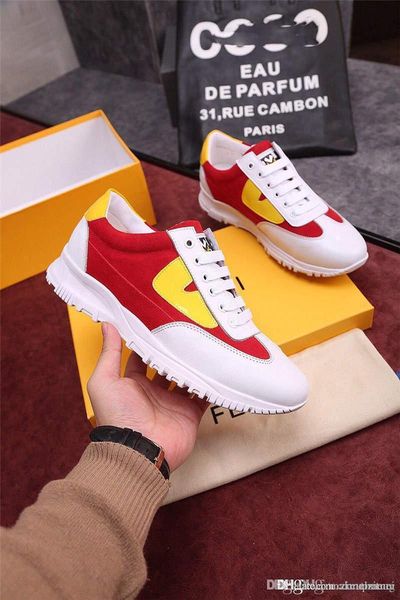 

2019fendi men's leather sneakers monster eyes casual shoes sneakers with original box, Blue;gray