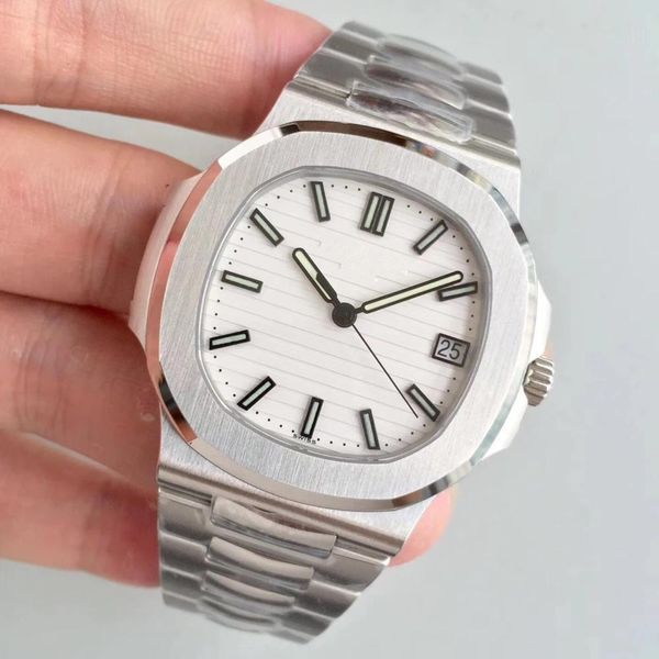 

Hot sale men sports watches 57111/1A 40mm silver white Dial stainless steel high quality automatic mechanical watch free shiping