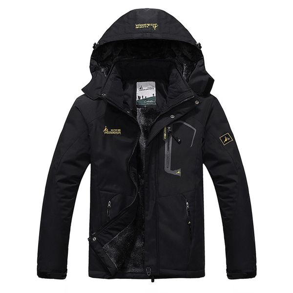 

sportshub men winter inner fleece waterproof jacket outdoor warm coat hiking camping trekking skiing male jackets saa0082, Blue;black