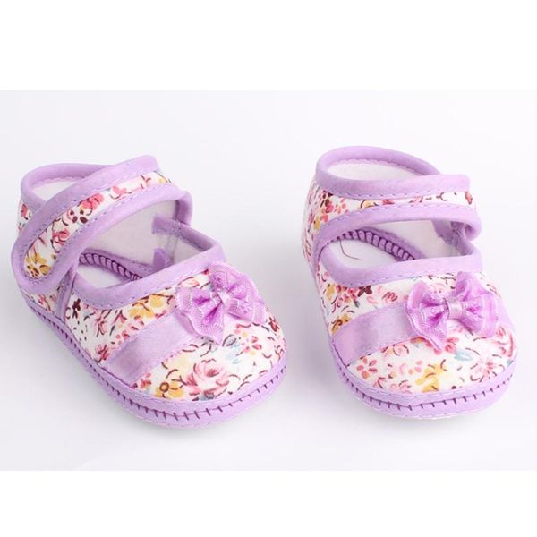 

#5001 baby girl soft sole bowknot print anti-slip casual shoes toddler