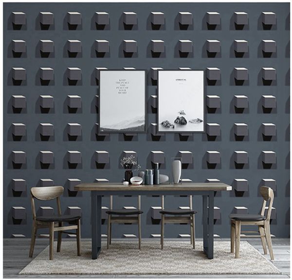 

black wallpaper abstract gird nordic style modern minimalist ceiling living room bedroom tv background wallpaper roll