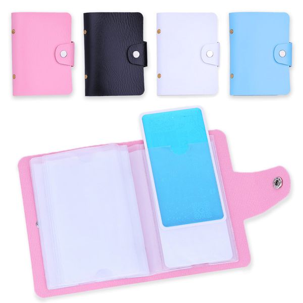 

20 slots large rectangular nail art stamping plate holder storage black pink colors nail plate case organizer, White