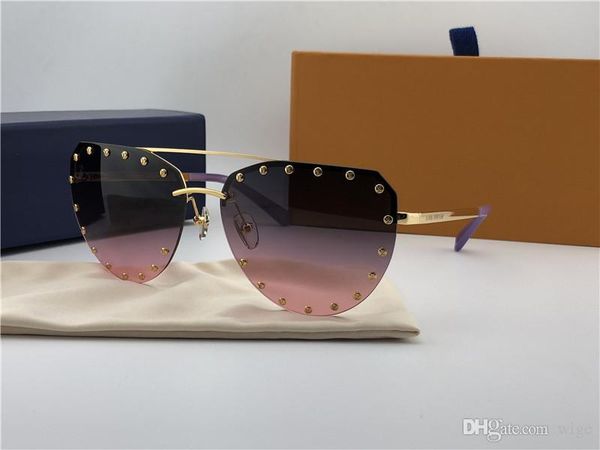 

женщины z0984e «партия» шипованного пилотного sunglasses золото голубого градиент len cолнцезащитных очки новый с коробкой, White;black
