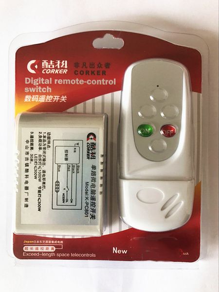 

wireless smart remote control switch 1 way remote control switch corker 220v lighting digital switch super strong through wall