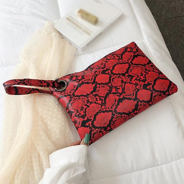 

serpentine print wristlet clutch women daily makeup bags purse soft pu leather money phone pouch casual wallet 2020 sale