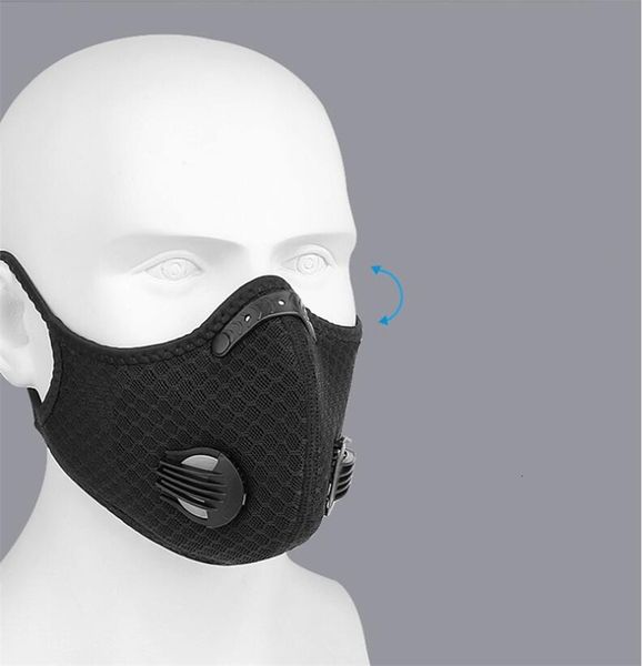 

свободный dhl корабль! анти неопрена cycle рм2,5 хлопок анти haze anti-dust маска для лица с активированным углем рот-муфельные с valve qard, Black