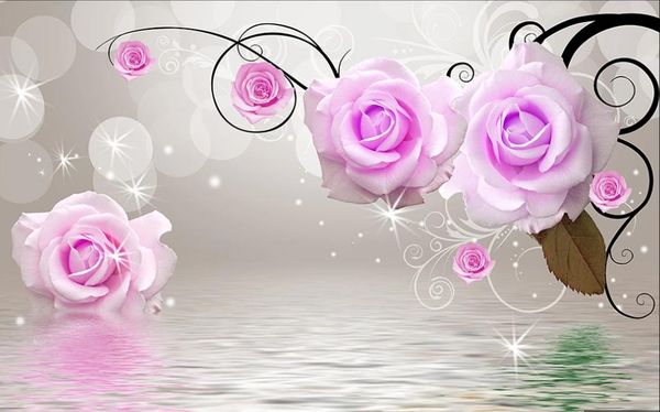 

custom wallpapers pink wallpaper rose wallpaper 3d murals wallpaper for living room