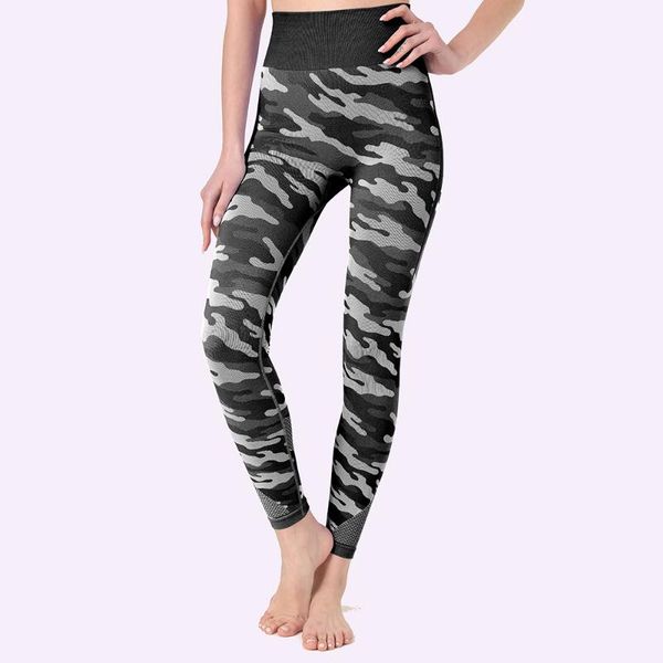 

new women's high waist camouflage yoga pants gym camo seamless mesh leggings elastic tights female fitness running sports pants, White;red