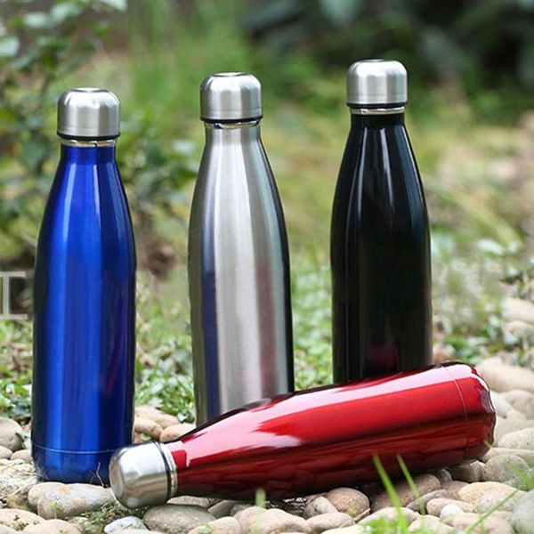 

500ml stainless steel water bottle sport thermal insulation shaker drink bottle for kids drinking drinkware 2019