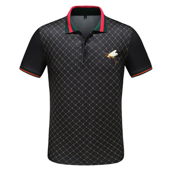 

высокое качество brand дизайнер мужчины рубашки поло письмо вышивка мужские рубашки polos high street одежда вскользь медузы поло, White;black