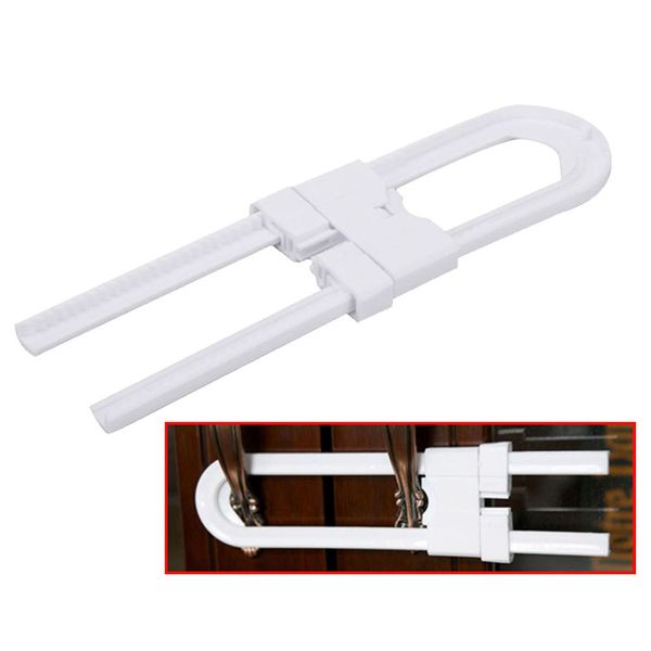 

2pcs/pack baby protection multifunction safety lock cupboard handles kids sliding knobs storage door for cabinet u shaped