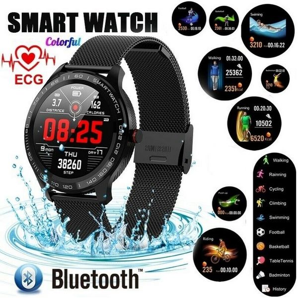 

new l8 smart watch men ecg + ppg ip68 waterproof blood pressure heart rate fitness tracker sports smartwatch vs l5 l7