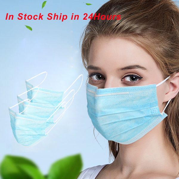

ce fda mask disposable dustproof face masks 3-ply elastic mouth soft breathable