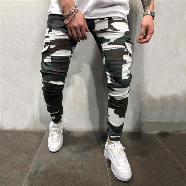 

2019 новый камуфляж брюки мужчина hip hop sweatpants повседневного streetwear брюки camo штаны skinny1, Black