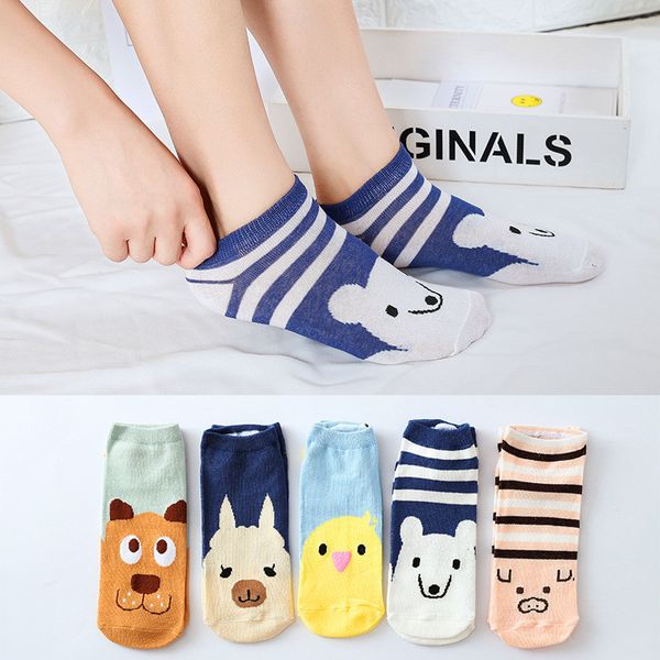 

1 pair fashion girls women's cotton socks women's trainer sport cushion liner cartoon pictures invisible flowers @3, Black;white