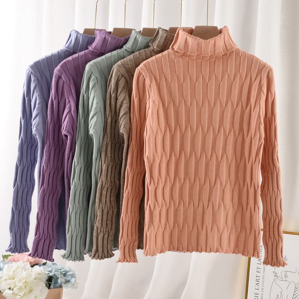 

fmfssom 2019 casual knitted sweater women fall winter long sleeve turtleneck slim sweaters womens office pullover jumper, White;black