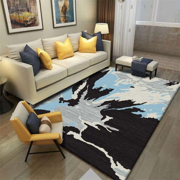 Chinese Style Living Room Carpet Ink Painting Soft Flannel Bedroom Mat Non Slip Floor Mat Colorful Area Rugs For Home Decorative Shaw Berber Carpet