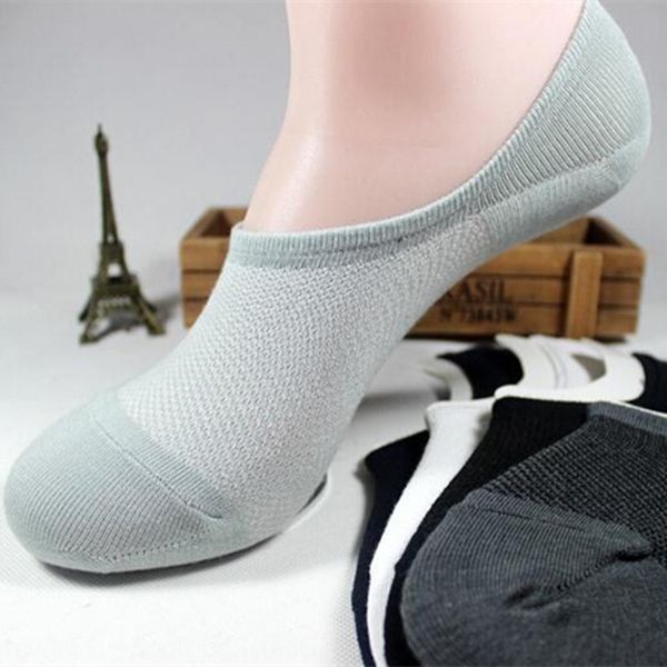 

bamboo fiber silicone anti-off mesh men's breathable invisible silicone invisible socks socks men's, Pink;yellow