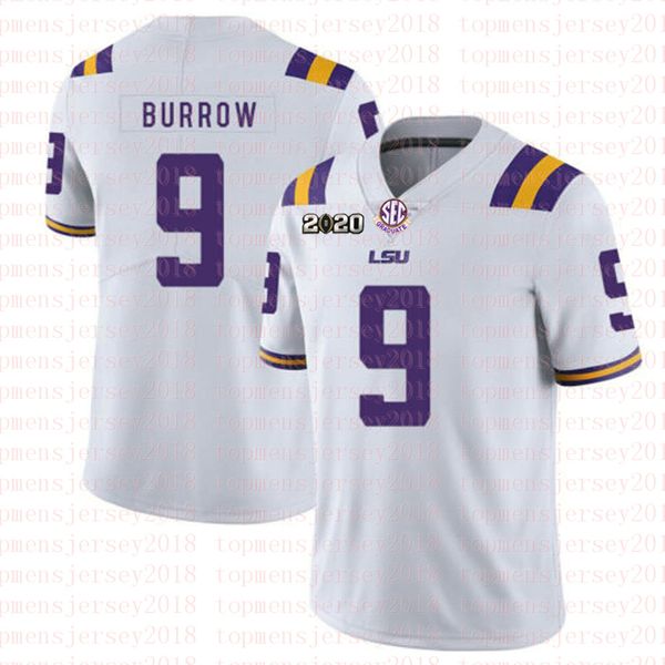 

lsu tigers burreaux football jersey diamond patch peach bowl playoff college 9 joe burrow nickname beckham 7 delpit mathieu chase, Black;red