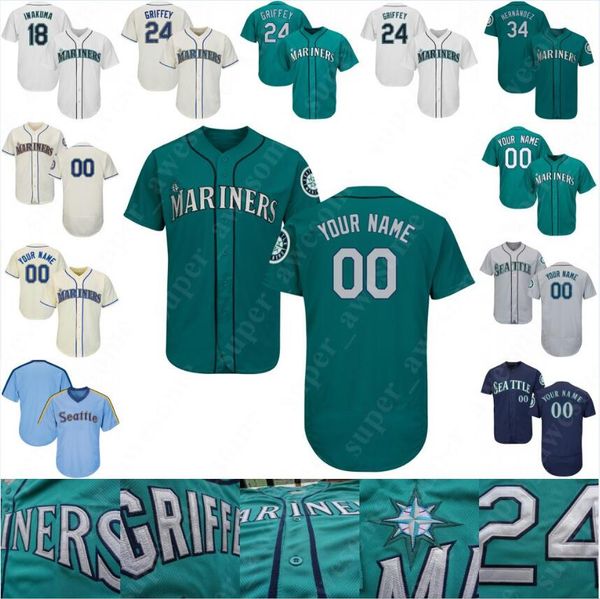 

Seattle Domingo Santana Mallex Smith J. P. Crawford Shed Long Kyle Seager Tom Murphy Omar Narvaez Marco Gonzales Mike Leake Mariners Jersey