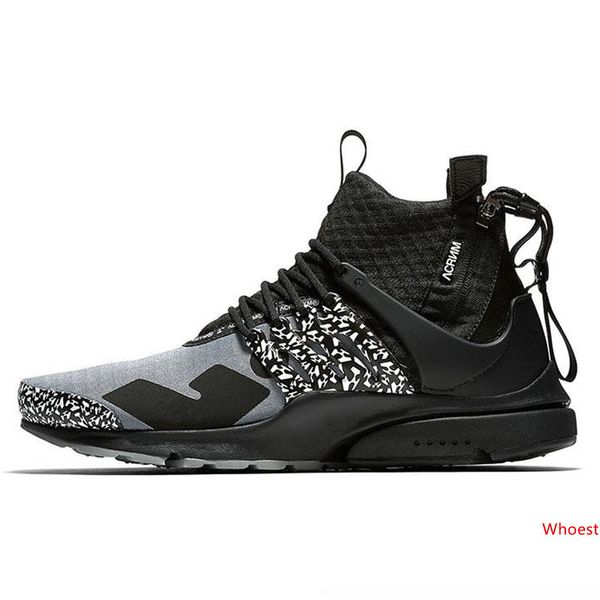 

designer acronym x presto mid zip racer multicolor pink yellow high function zipper running shoes for men women training size 36-45