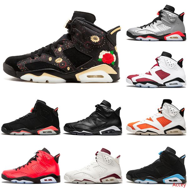 

2019 new arrival 3m reflective 6 6s men basketball shoes black white infrared cat tinker unc cny oreo designer sports sneakers mens trainers