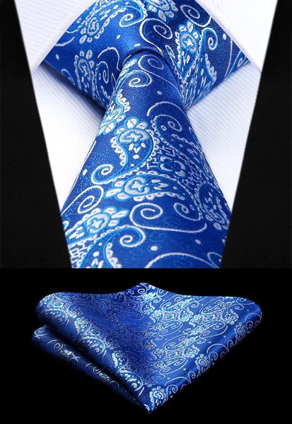

necktie handkerchief set floral blue color mens tie woven silk party wedding classic fashion pocket square tie tf2013b8s, Blue;purple