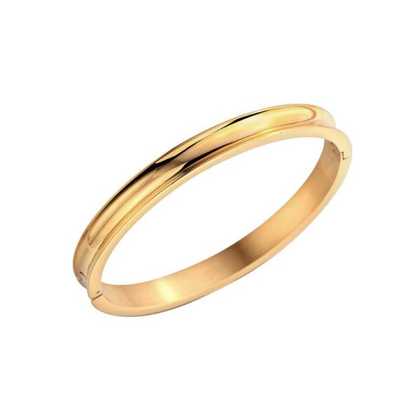 

stainless steel rose gold plating groove women simple classic hair tie bangle jewelry office lady, White