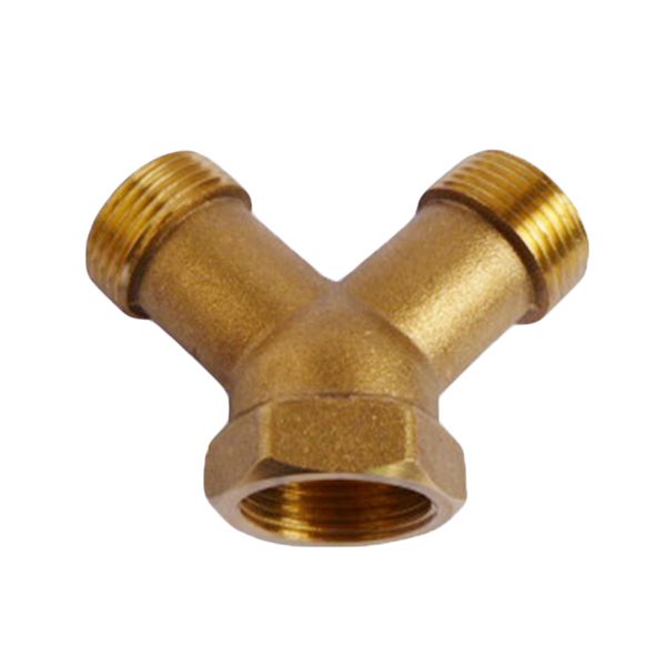 

3/4" y piece washing machine splitter hose swivel brass high pressure connector union joiner