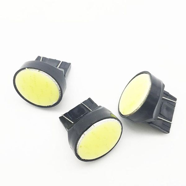 

ysy 100pcs t20 7443 cob 12smd 12led w21/5w auto car signal reverse led lights white 12v dc car styling