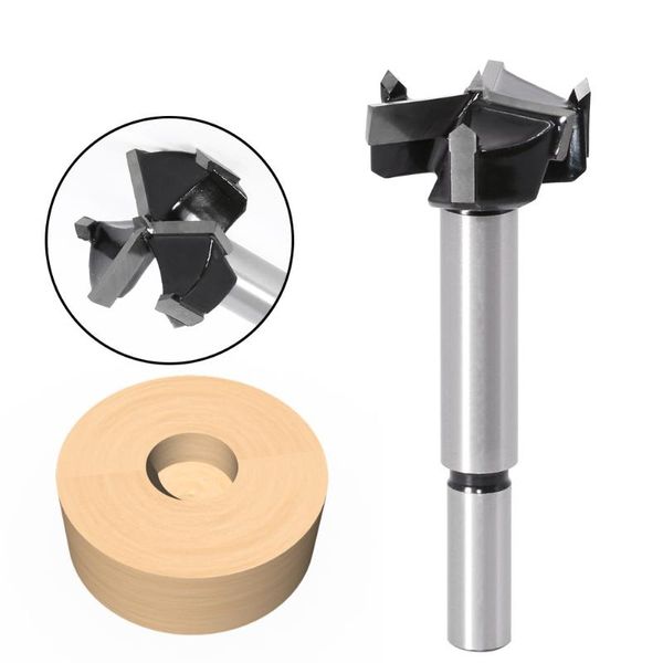 

1pc 35mm 3 teeth forstner tips woodworking tools hole saw cutter hinge boring drill bits round shank tungsten carbide cutter