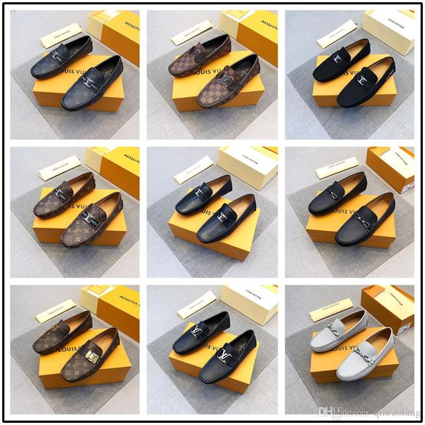 

new 27 model brand formal shoes men large size pointed toe men shoes leather business office dress brogue luxury wedding shoe, Black